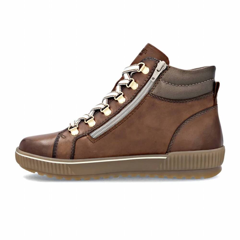 NEW RIEKER women's maditta 81 sneaker boot in muskat/bronze